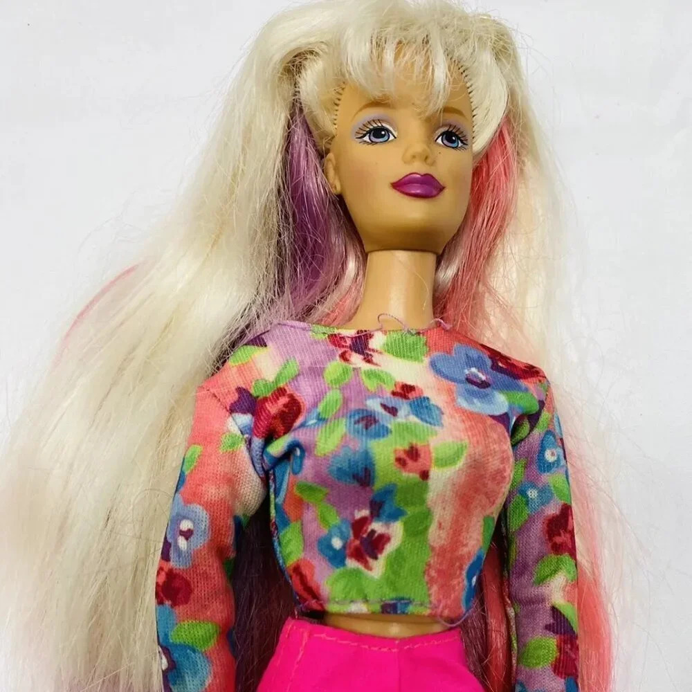 MATTEL BARBIE Doll Long Blonde Colorful Hair Articulated Elbows & Knees 12" Tall - Picture 7 of 12